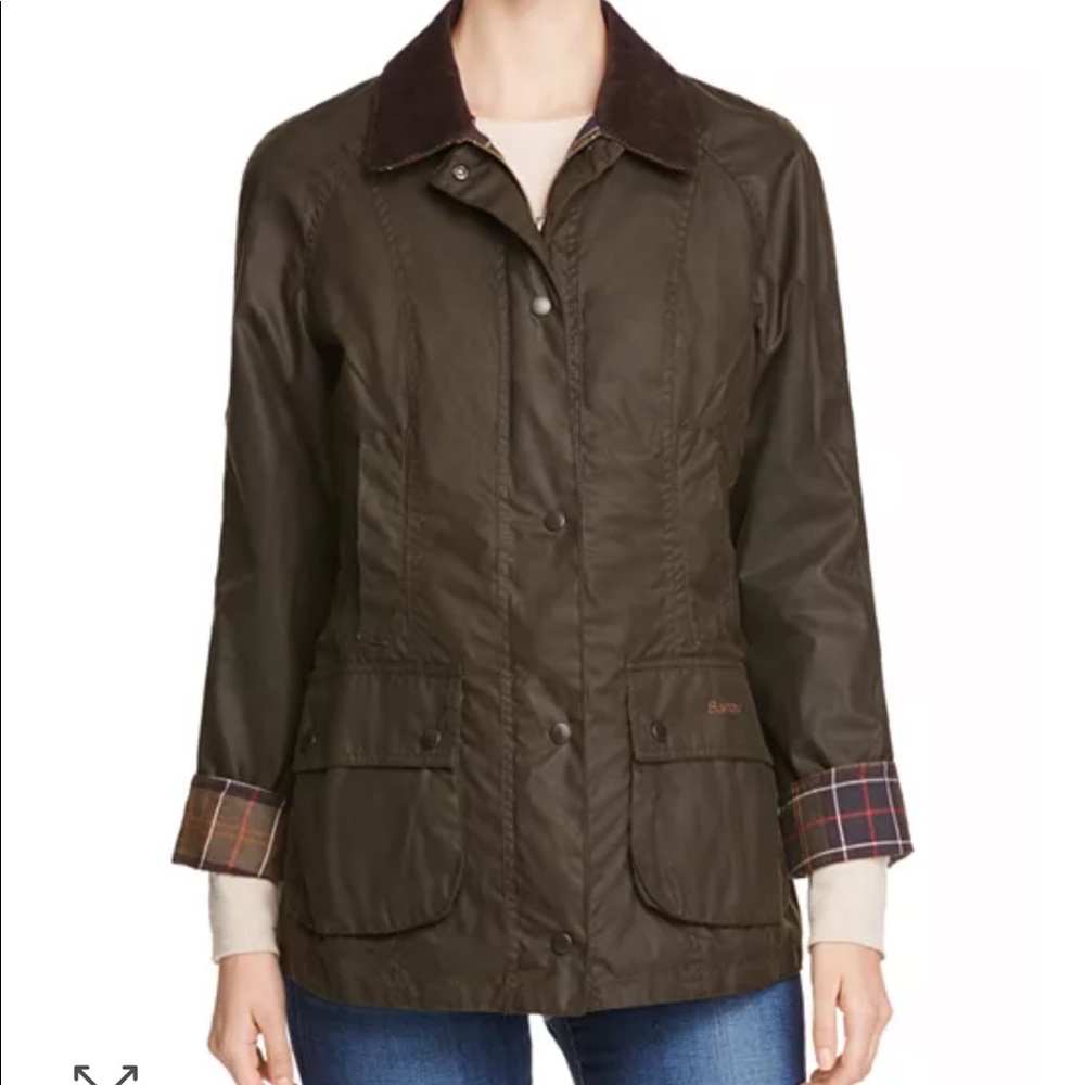 Barbour Beadnell Green Jacket with Hood